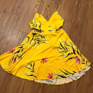 Urban Outfitters Tropical Yellow Dress